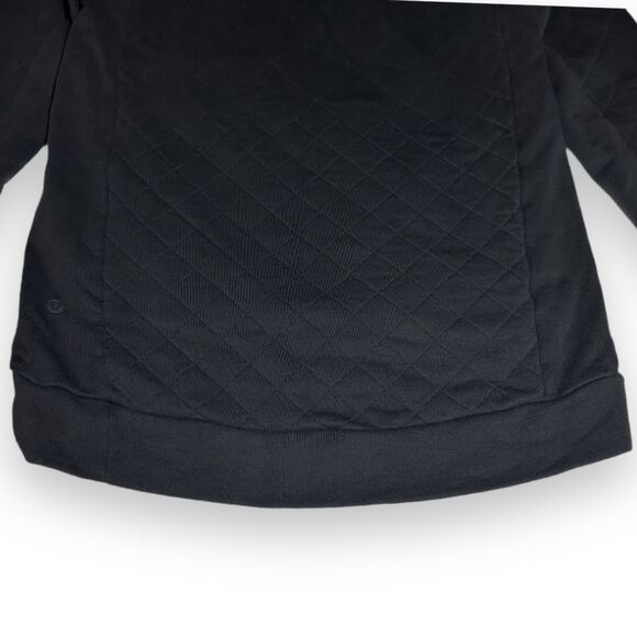 NWT Lululemon Forever Warm Quilted 1/4 Zip Pullover Sz 6 NOS 2017 BLK LW3AV2S - Picture 7 of 12